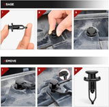 Nilight 100 Pcs Head 18mm Hole 9mm Nylon Push-Type Automotive Clips Rivet Retainer Rear Bumper Cover Push-Type Retainer for Toyota #52161-02020 52161-16010 9mm, view 5