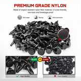 Nilight 100 Pcs Head 18mm Hole 9mm Nylon Push-Type Automotive Clips Rivet Retainer Rear Bumper Cover Push-Type Retainer for Toyota #52161-02020 52161-16010 9mm, view 6