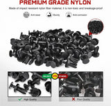 Nilight 100 Pcs Head 18.5mm Hole 8mm Push-Type Fender Liner Retainer Clips Replacement for Chrysler 6504521, 04575412AF Jeep Liberty Grand Caravan Dodge Charger Grand Caravan, view 3