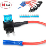 Nilight 120Pcs Mini Blade Fuse and 10Pcs Add-A-Circuit Fuse Holder, view 3