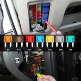 Nilight 120Pcs Mini Blade Fuse and 10Pcs Add-A-Circuit Fuse Holder, view 5
