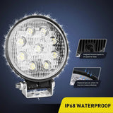 Nilight 4.5 Inch 27W 3000LM Round Flood Led Work Lights (10 Packs), view 3