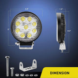 Nilight 4.5 Inch 27W 3000LM Round Flood Led Work Lights (10 Packs), view 6