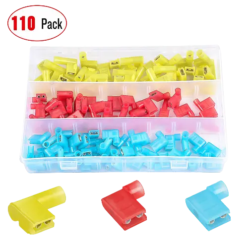 Nilight 110Pcs Nylon Flag Spade Terminals