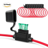 Nilight 120Pcs Standard Blade Fuse Set With 10Pack 14AWG ATC/ATO Inline Fuse Holder, view 2