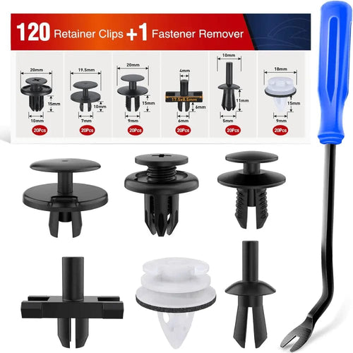Nilight 120 Pcs Hole 5mm 6mm 7mm 9mm 10mm Car Retainer Clips Fastener Remover Expansion Screws Replacement Kit Bumper Push Rivet Clips for GM BMW Honda Mercedes-Benz