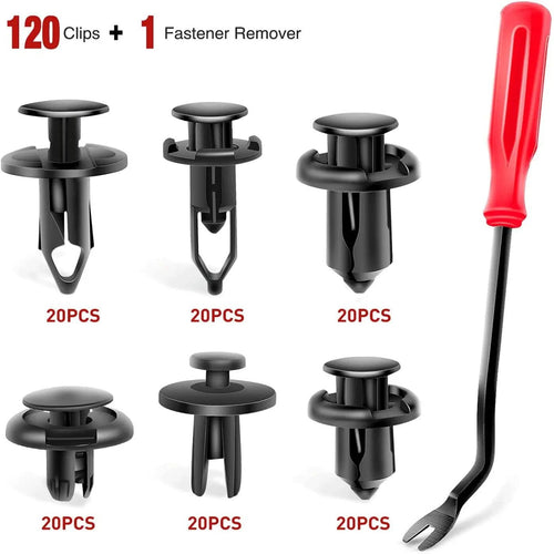 Nilight 120 Pcs Hole 6.3mm 8mm 9mm 10mm Car Push Retainer Clips Kits Expansion Screws Replacement Kit Bumper Push Rivet Clips for GM Ford Toyota Honda Chrysler