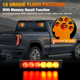 Nilight 12LED Emergency Strobe Traffic Advisor Light Bar 2 in 1 Amber Red Dash Warning Safety Flashing Lights Front/Rear Windshield Construction Lights for Trucks Cars Plow Police Firefighter Vehicles, view 6