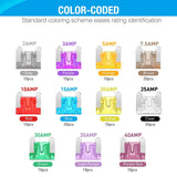 Nilight 140PCS Low Profile Mini Blade Fuse Set, view 3
