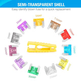 Nilight 140PCS Low Profile Mini Blade Fuse Set, view 5