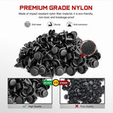Nilight 150 Pcs Hole 8mm 10mm Push Type Bumper Fasteners Rivet Clips Universal Auto Clips & Fastener for Bumper Fender Clips, view 5
