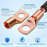 Nilight 150Pcs Copper Wire Lugs and Heat Shrink Tubing | 80Pcs Heat shrink Tube, view 2