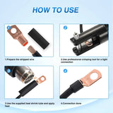 Nilight 150Pcs Copper Wire Lugs and Heat Shrink Tubing | 80Pcs Heat shrink Tube, view 3