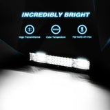 Nilight Offroad Truck Led Light Bar 15 Inch Triple Row Combo Roof Grille Bumper Hood For Jeep UTV ATV | 12V 5 Pin Rocker Switch 16 AWG Harness Kit 2 Leads, view 3