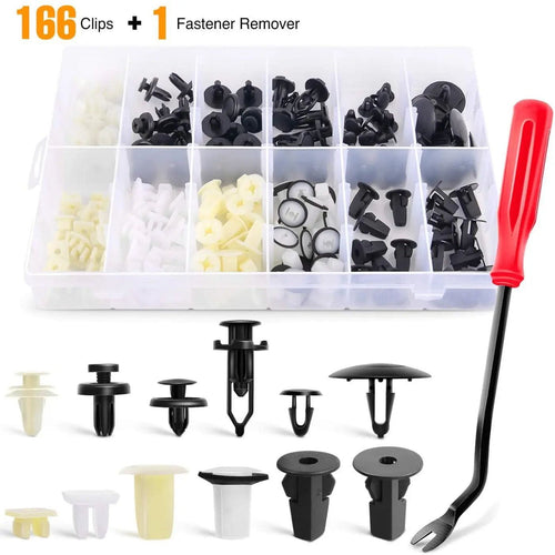 Nilight 166 Pcs Car Push Retainer Clips Kits For GM Toyota Honda Nissan Mazda