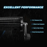 Nilight 32-Inch Triple Row Flood Spot Combo Beam LED Light Bar & 1 PC 14AWG Heavy Duty Wiring Harness Kit – One Lead, view 5