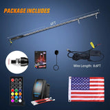 Nilight 4FT Spiral Antenna Led Whip Light RF Remote Control | 8.6FT Wire 5Pin Switch, view 6