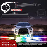 Nilight 2PCS 10FT 4Pin RGB Rock Light Extension Wire Cable Cord for 4 and 8 Pods, view 2
