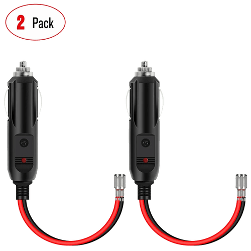 Nilight 2PCS Cigarette Lighter Male Plug Extension Cable