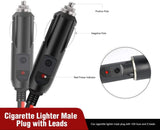 Nilight 2PCS Cigarette Lighter Male Plug Extension Cable, view 3