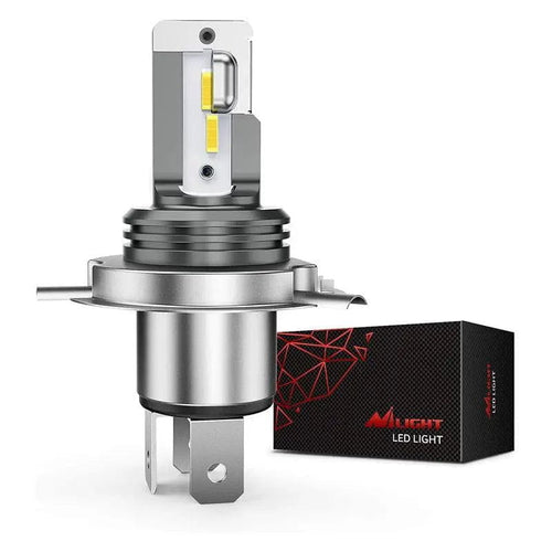 Nilight 20035H NIXMEN H4/HS1 LED Motorcycle Headlight Bulb CSP Chips 6000K 9003 HB2 Hi/Lo Beam Light Conversion Kit for Motorbike