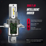 Nilight 20035H NIXMEN H4/HS1 LED Motorcycle Headlight Bulb CSP Chips 6000K 9003 HB2 Hi/Lo Beam Light Conversion Kit for Motorbike, view 2