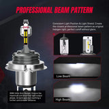 Nilight 20035H NIXMEN H4/HS1 LED Motorcycle Headlight Bulb CSP Chips 6000K 9003 HB2 Hi/Lo Beam Light Conversion Kit for Motorbike, view 5