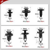Nilight 200 Pcs Hole 6mm 7mm 8mm 9mm 10mm Car Retainer Clips Expansion Screws Replacement Kit Bumper Push Rivet Clips for GM Ford Toyota Honda Chrysler Nissan, view 3