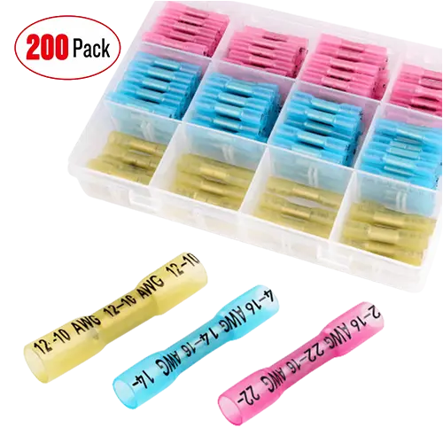 Nilight 200Pcs Heat Shrink Wire Connectors