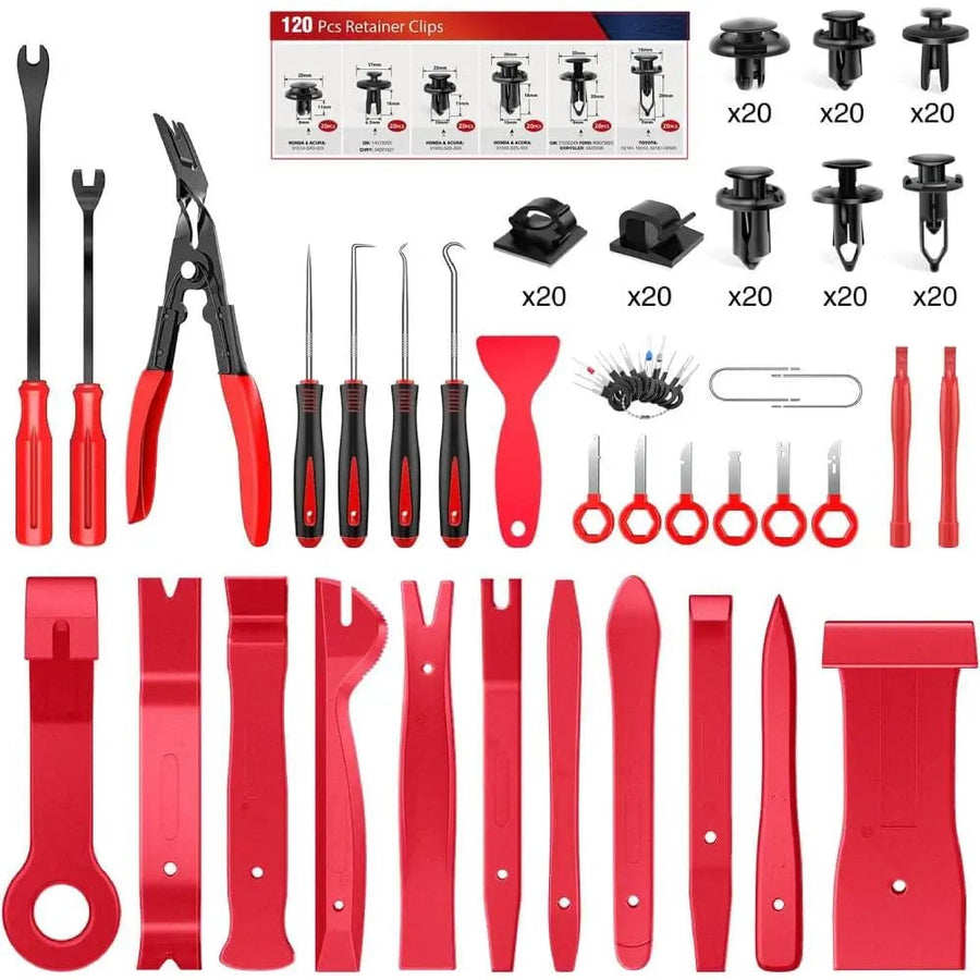 Nilight 200 Pcs Trim Removal Tool Kit Red