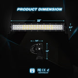 Nilight 70003C-A 22-Inch 120w LED Light Bar Flood Spot Combo Work Light Driving Lights Fog Lamp Offroad Lighting for SUV Ute ATV Truck 4x4 Boat, view 2
