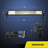 Nilight 22 Inch 270W Triple Row BarFlood Spot Combo Waterproof Led Work Light 28800LM Off Road Driving Lamp with Wiring Harness Kit, 2 Years Warranty, view 2