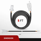 Nilight 22AWG 5FT Wire Extension Kit For LED Light Bar/Led Pods/LED Work Light, view 2