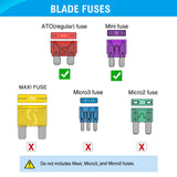 Nilight 240Pcs Standard & Mini Blade Fuse Set, view 2