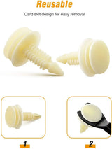 Nilight 25 Pcs Head 20mm Hole 8mm Car Push Retainer Clips Kits For GM, view 3