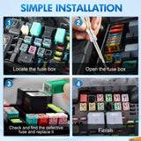 Nilight 250Pcs Blade Jcase Car Fuse Assortment Kit, view 3