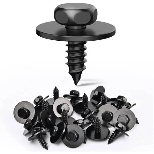 Nilight 25 Pcs Head 7.8mm Hole 4.8mm Engine Shields Splash Guard Bumper Hex Head Sems Screws 07-14-7-129-160 For BMW 128i 135i 228i 228iX 230i 525i 525xi 528i 528xi