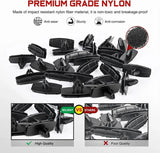Nilight 25 Pcs Head 38mm Hole 10mm Fender Flare Moulding Clips Jeep Liberty Wheel Fender Rocker Panel Clip for Chrysler 55157055-AA, Jeep Wrangler, view 3