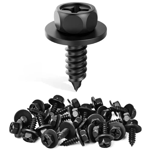 Nilight 25 Pcs Head 9.8mm Hole 6mm Hex Head Screw Bolt Fit for Bumper Cover Splash Shield Mud Guard Screw Bolt Replacement for Toyota Avalon Camry Corolla Scion Lexus 90159-60498