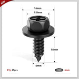 Nilight 25 Pcs Head 9.8mm Hole 6mm Hex Head Screw Bolt Fit for Bumper Cover Splash Shield Mud Guard Screw Bolt Replacement for Toyota Avalon Camry Corolla Scion Lexus 90159-60498, view 2