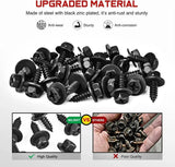 Nilight 25 Pcs Head 9.8mm Hole 6mm Hex Head Screw Bolt Fit for Bumper Cover Splash Shield Mud Guard Screw Bolt Replacement for Toyota Avalon Camry Corolla Scion Lexus 90159-60498, view 3