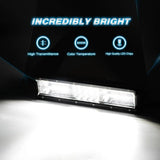 Nilight Offroad Truck Led Light Bar 2 Pcs 12 Inch Triple Row Combo Beam | 12V 5 Pin Rocker Switch 16 AWG Wiring Harness Kit 2 Leads For Jeep UTV ATV Pickup, view 3