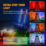 Nilight 2Pcs 3FT Spiral Antenna Bluetooth Remote App Control Led Whip Light | 4Pcs RGB Rock Lights | Wire 5Pin Switch Kits, view 3