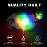 Nilight 2Pcs 3FT Spiral Antenna Bluetooth Remote App Control Led Whip Light | 4Pcs RGB Rock Lights | Wire 5Pin Switch Kits, view 6