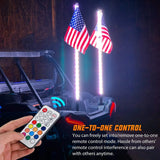 Nilight 2Pcs 3FT Spiral Antenna W/ Spring Base Led Whip Light RF Remote Control | 8.6FT Wire 5Pin Switch, view 3