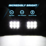 Nilight 2 Pcs 4-Inch 18W Spot LED Pods & Off-Road Light Horizontal Bar Clamp Mounting Kit & Light Wiring Harness Kit, view 3