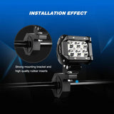 Nilight 2 Pcs 4-Inch 18W Spot LED Pods & Off-Road Light Horizontal Bar Clamp Mounting Kit & Light Wiring Harness Kit, view 4
