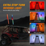 Nilight 2Pcs 4FT Spiral Antenna Bluetooth Remote App Control Led Whip Light | 10FT Wire 5Pin Switch, view 4