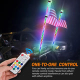 Nilight 2Pcs 4FT Spiral Antenna Led Whip Light RF Remote Control | 8.6FT Wire 5Pin Switch, view 6