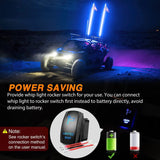 Nilight 2Pcs 5FT Spiral Antenna Led Whip Light RF Remote Control | 8.6FT Wire 5Pin Switch, view 3